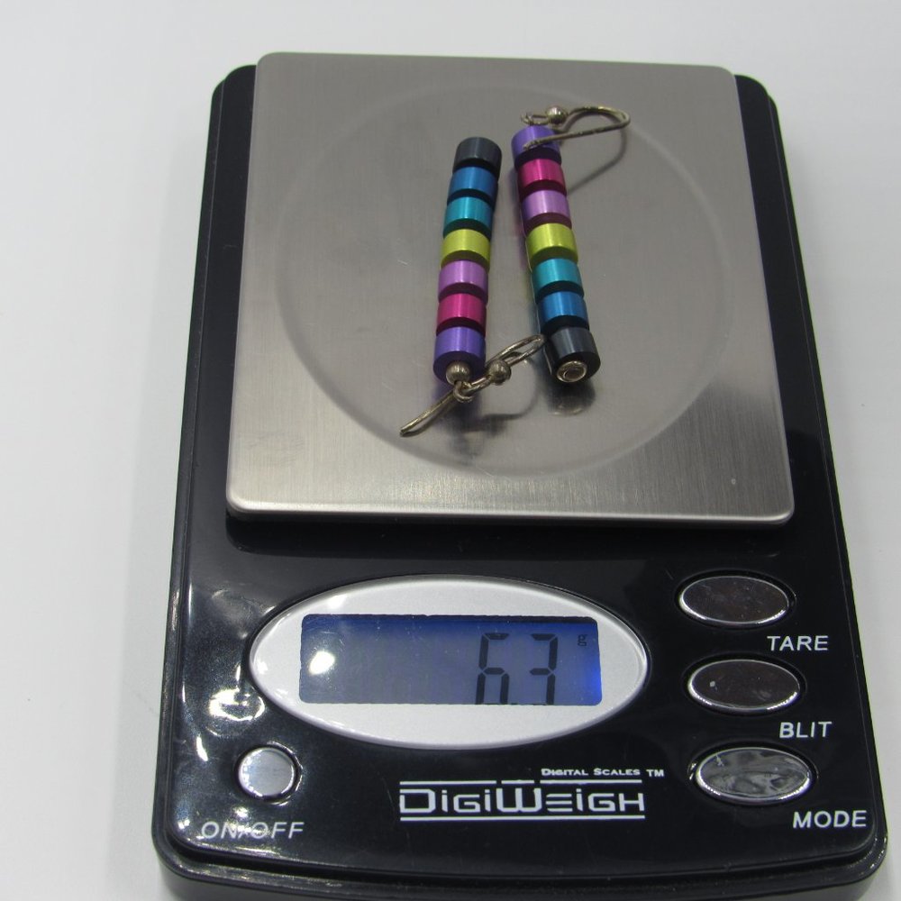 Sterling Silver Multiple Colored Odd Earrings - image 4